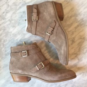 Suede Buckle Booties
